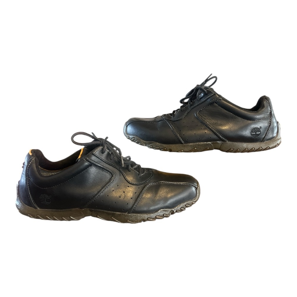Timberland Men's Black Leather Square Toe Casual Shoes, Size 10